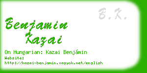 benjamin kazai business card